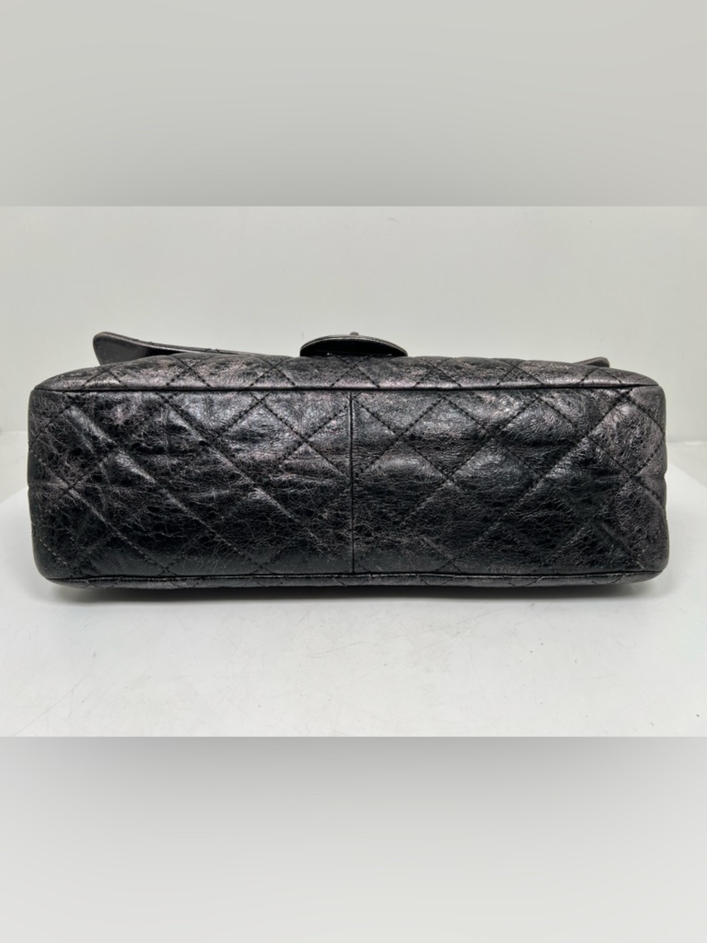 Chanel Quilted Aged Calfskin Silver / Gray Reissue 2.55 Double Flap 227 - Picture 7 of 11